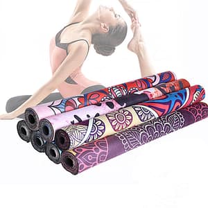 1.5 to 5mm Custom Natural Rubber & Suede Yoga Mat Travel Yoga Mat