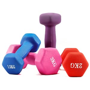 Cheap Weight Lifting Home Fitness Hex Rubber Dumbbell Set 2LB to 15LB